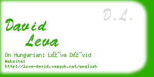 david leva business card